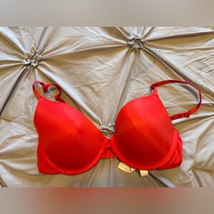 Victoria Secret Pink Red Bra Size 32D